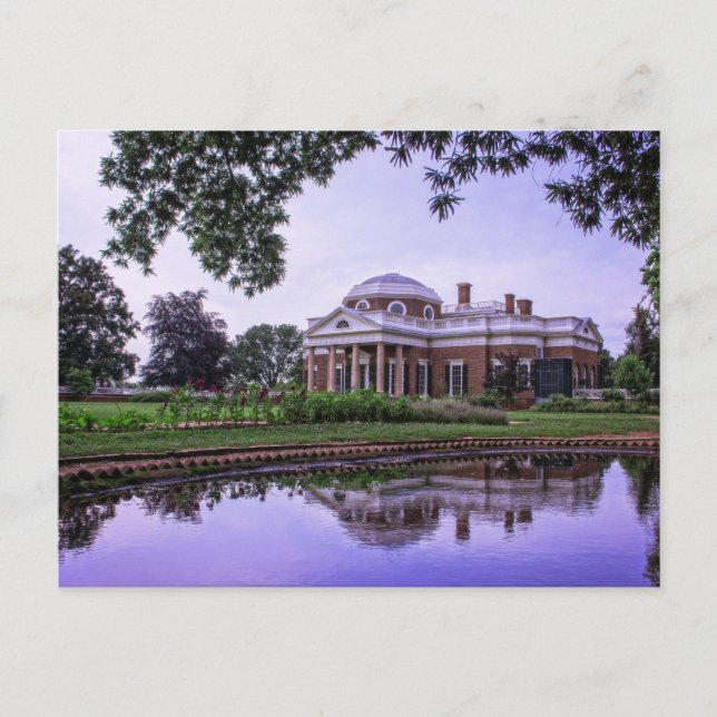 Postal Posttarjeta de reflexión Monticello (Anverso)
