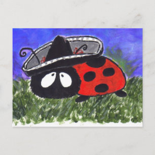 Postal Posttarjeta Mariachi Ladybug