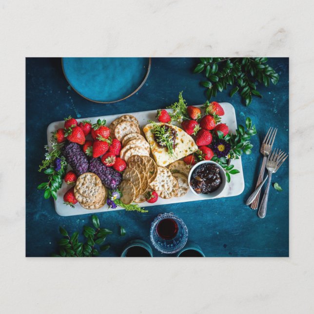 Postal Posttravesía de postres de fresa (Anverso)