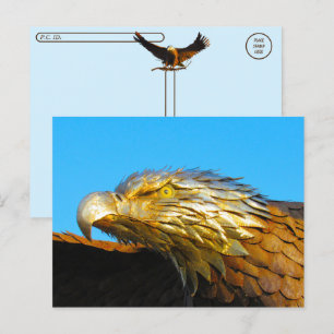 Postal Posttravesía - Estatua del águila calva
