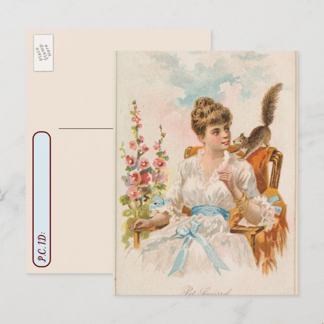 Postal Posttravesía - Impresión de Bella Artes de ardilla (Anverso / Reverso)