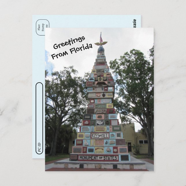 Postal Posttravesía - Monumento a los Estados - Florida (Anverso / Reverso)