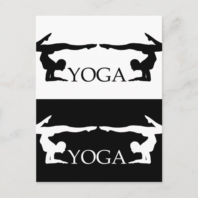 Postal Postura de yoga - Nivel avanzado (Anverso)