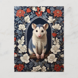 Postal Posum Hermoso Inspirado en William Morris Floral