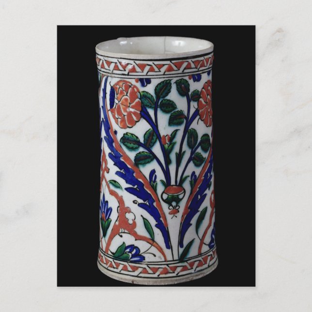 Postal Pot con decoración floral, Iznik (Anverso)