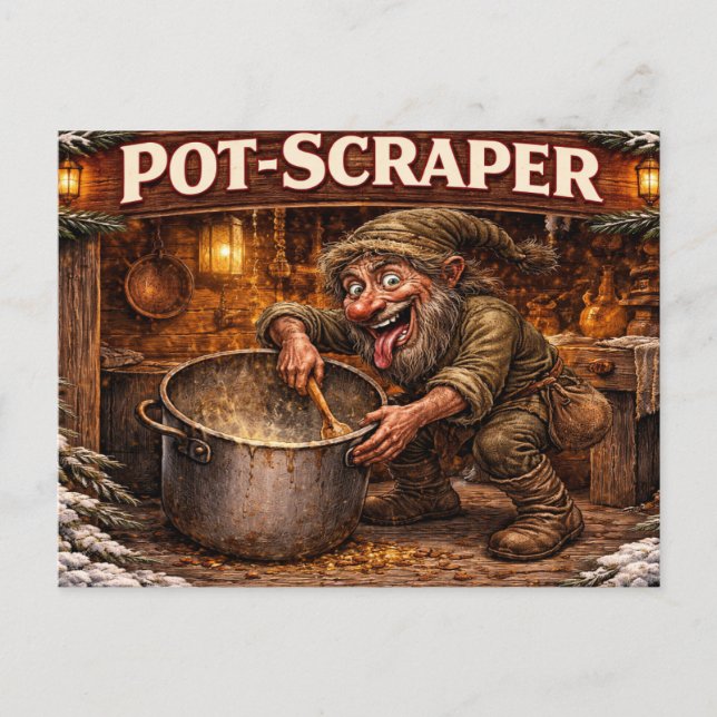 Postal Pot Scraper Icelandic Yule Lad  (Anverso)