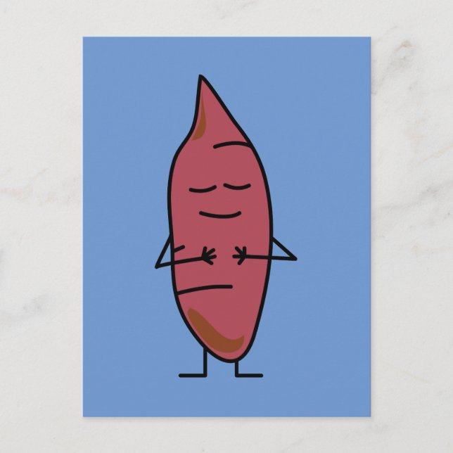 Postal Potato dulce Yam Yams Patatas felices asadas (Anverso)