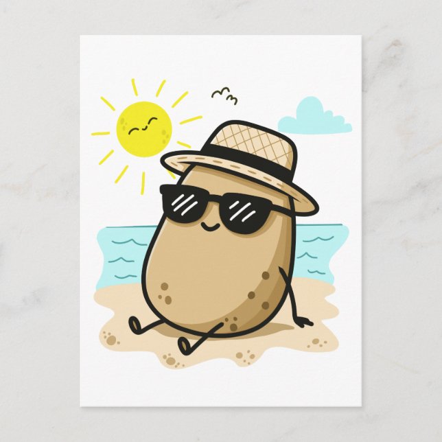 Postal Potato On The Beach Summer Vibes (Anverso)