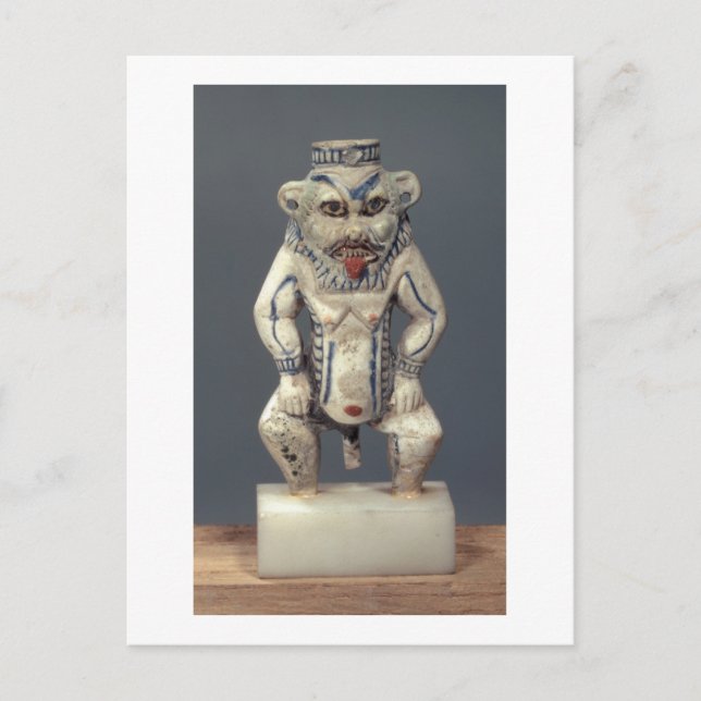 Postal Pote de Kohl, representando a dios egipcio Bes del (Anverso)