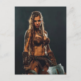 Postal Potencia nórdica de Viking Shieldmaiden
