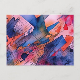 Postal "Potencial Desatado" Arte Abstracto Contemporáneo