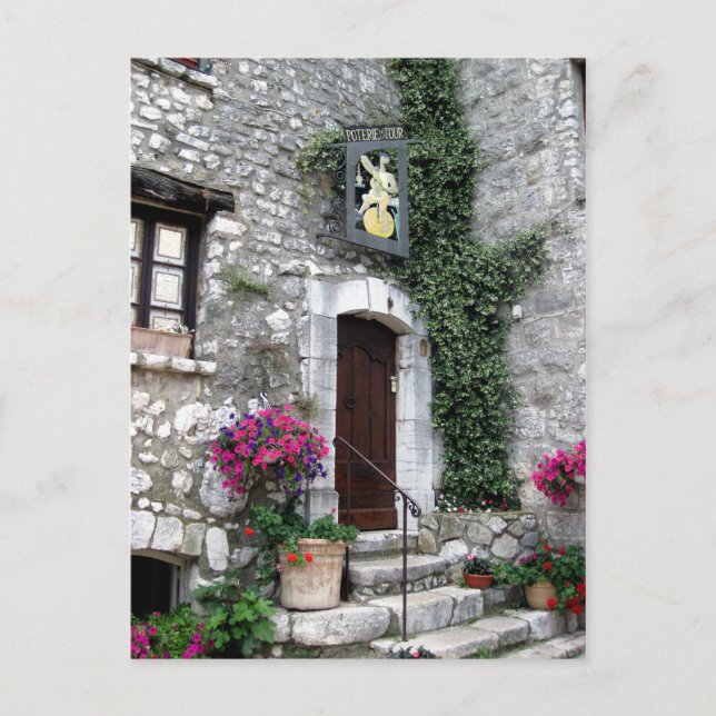 Postal Poterie de la Tour en La Turbie, Francia (Anverso)