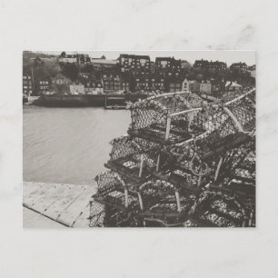 Postal Potes de cangrejo, puerto de Whitby, North Yorkshi