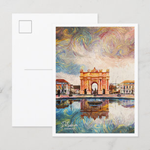 Postal Potsdam Alemania Hermosa ciudad de pintura al petr