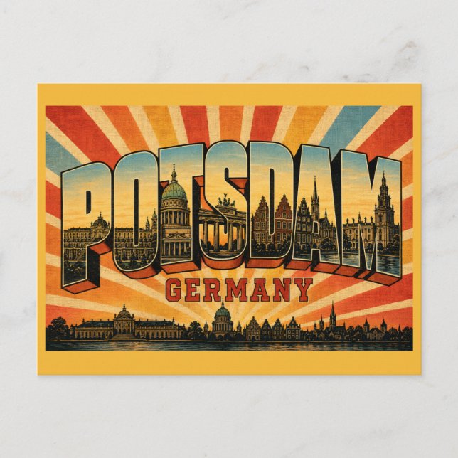 Postal Potsdam Alemania Sanssouci (Anverso)