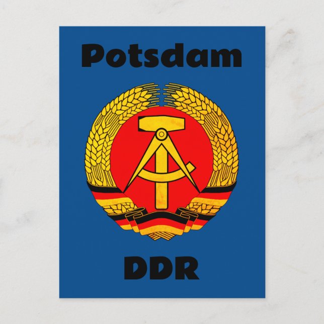 Postal Potsdam, RDA de la República Democrática Alemana (Anverso)