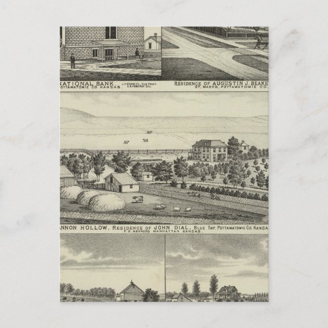 Postal Pottawatomie, Kansas (Anverso)