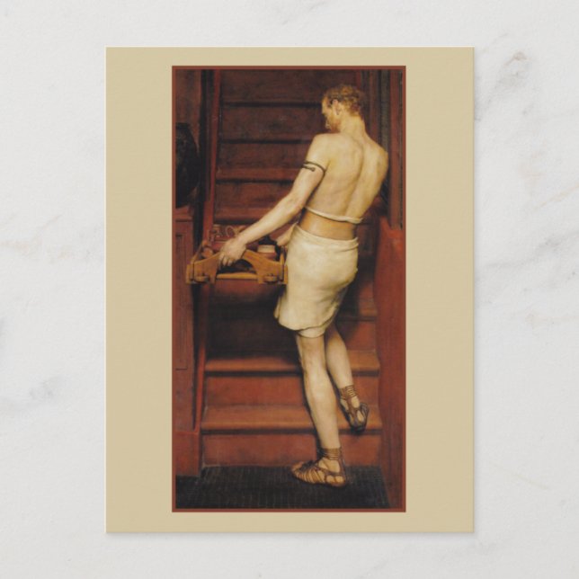 Postal Potter romano por Alma-Tadema Men en el arte (Anverso)
