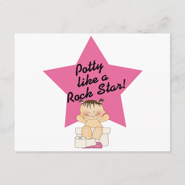 Postal Potty Like A Rock Star Chica (Anverso)