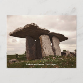 Postal Poulnabrone Dolmen Portal Tomb Ireland Postcard