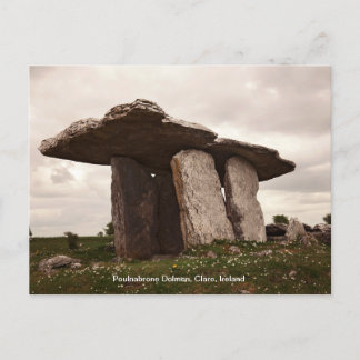 Postal Poulnabrone Dolmen Portal Tomb Ireland Postcard