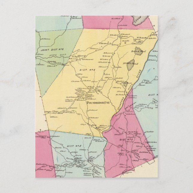 Postal Poundridge, ciudad (Anverso)