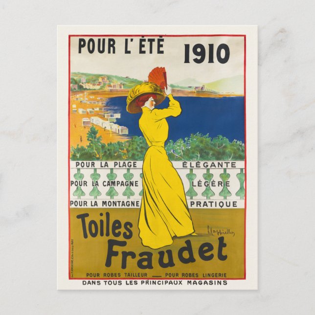 Postal Pour l'ete. Afiche de la época de los niños de 191 (Anverso)