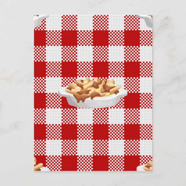Postal poutina de plaid (Anverso)