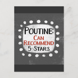 Postal Poutine Review 5 Estrellas Postcard