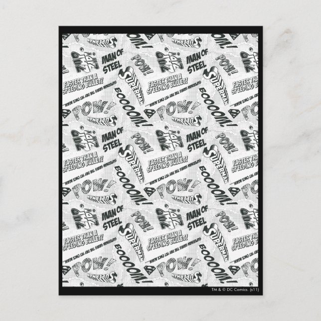 Postal ¡Pow blanco y negro! (Anverso)