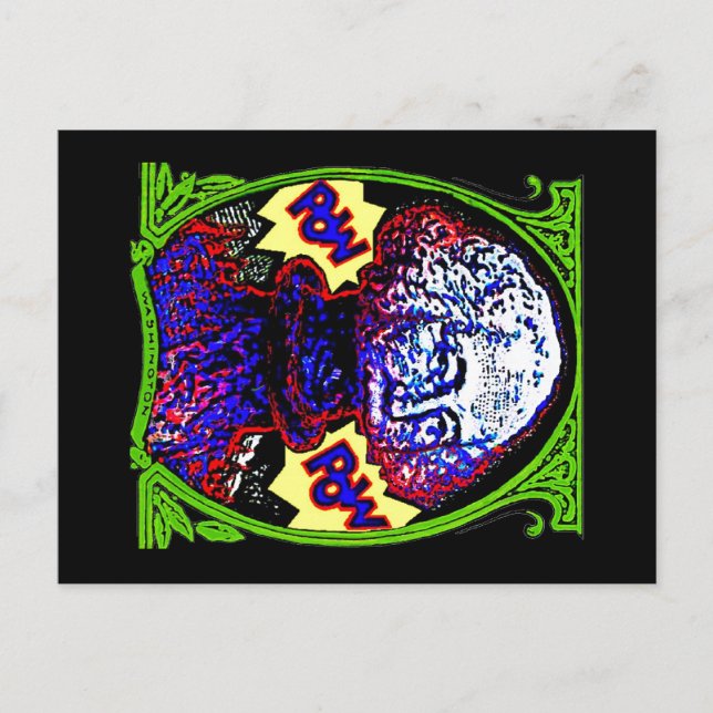 Postal ¡POW! El dinero explota en POSTCARD (Anverso)