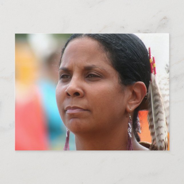 Postal Pow Wow Woman (Anverso)