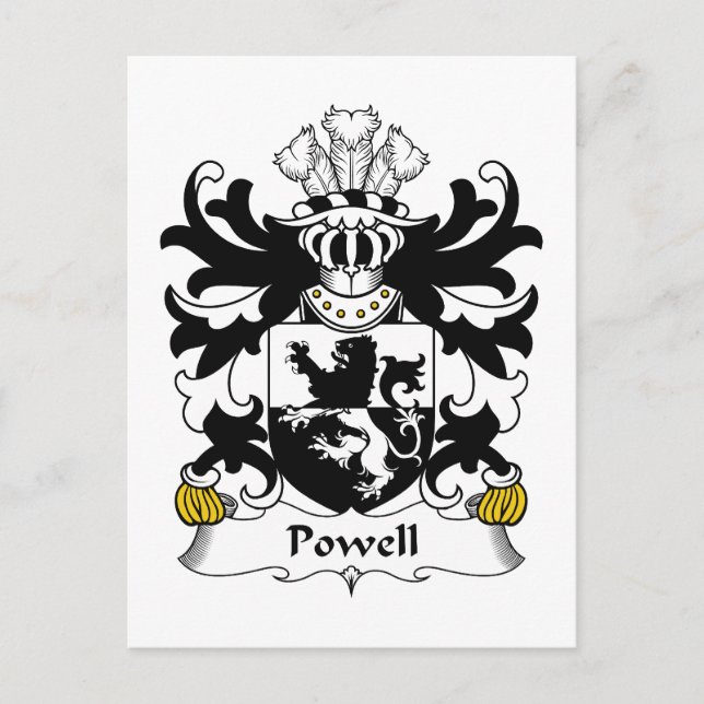 Postal Powell Family Crest (Anverso)