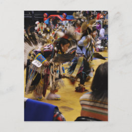 Postal PowWow del nativo americano de la danza de guerra