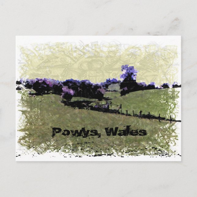 Postal Powys Doodle (Anverso)