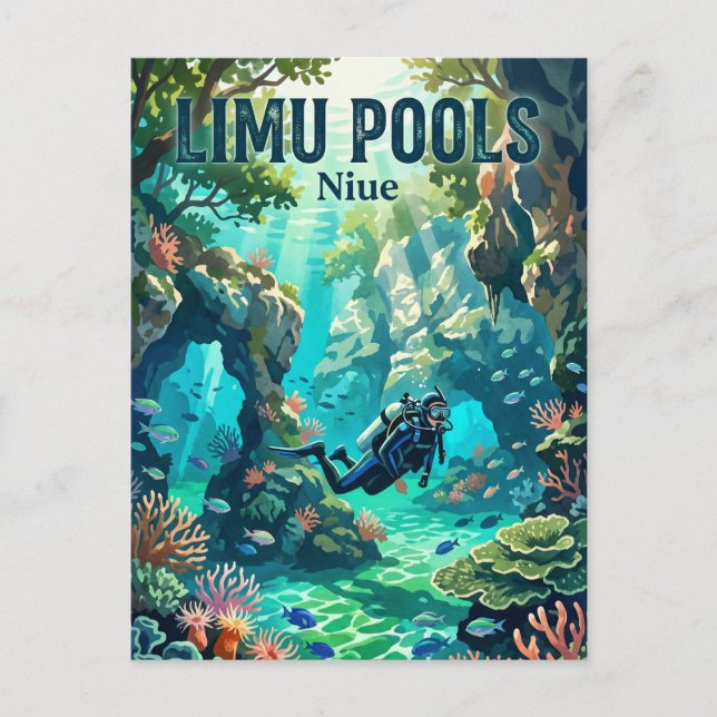 Postal Pozas de Limu Niue (Anverso)