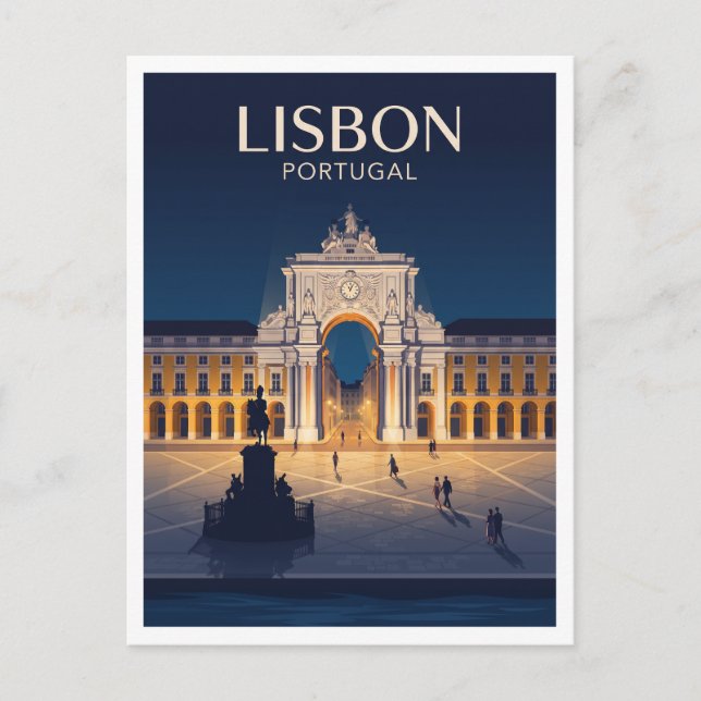 Postal Praça do Comércio Lisboa Portugal (Anverso)