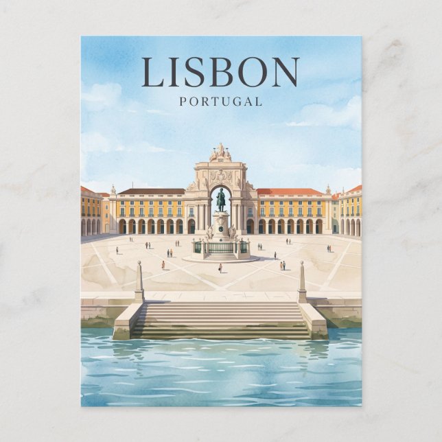 Postal Praça do Comércio Lisboa Portugal (Anverso)