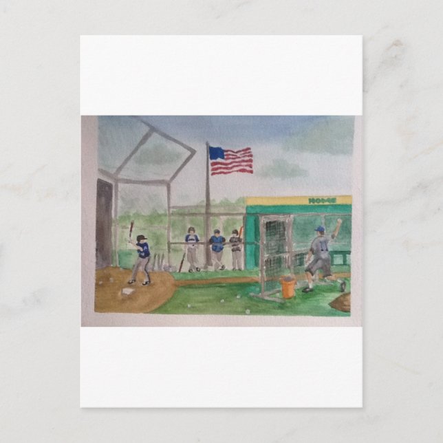 Postal Práctica de bateo (Anverso)