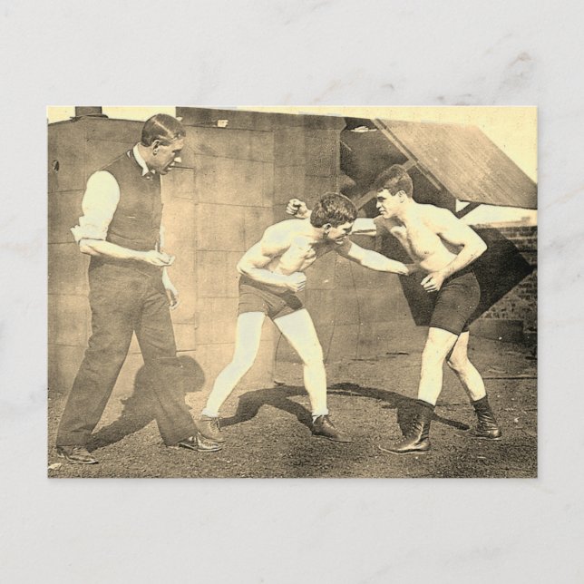 Postal Práctica de boxeo 1913 (Anverso)