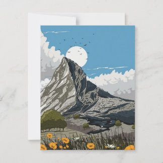 Postal Pradera de flores silvestres de montaña