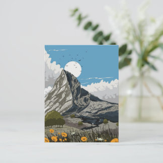 Postal Pradera de flores silvestres de montaña