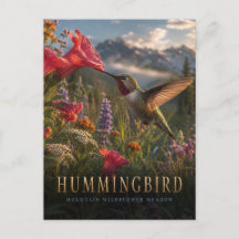 Pradera de montaña de colibrí ANIMALES