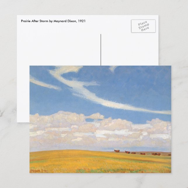 Postal Pradera después de la tormenta de Maynard Dixon, A (Anverso / Reverso)