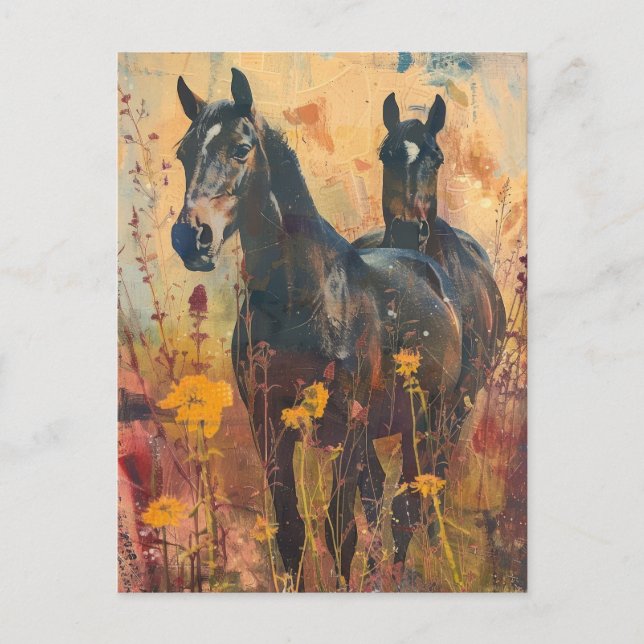 Postal Prado de Caballo Salvaje  (Anverso)