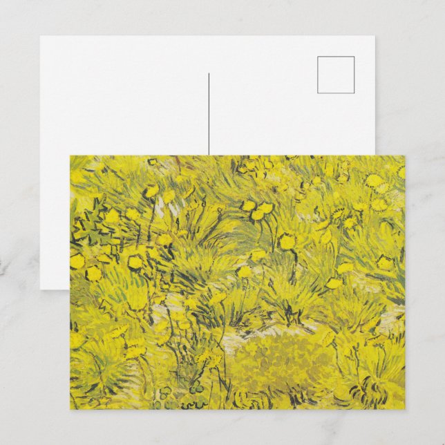 Postal Prado de Van Gogh - Amapolas amarillas brillantes (Anverso / Reverso)