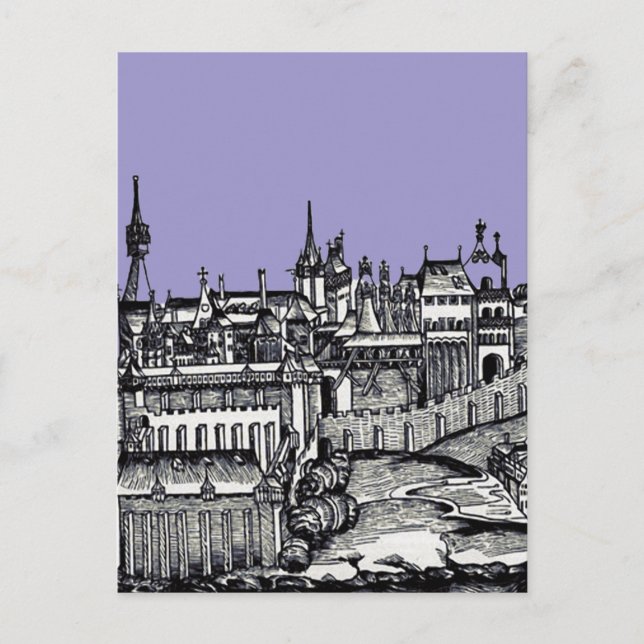 Postal Praga capital medieval de la República Checa (Anverso)