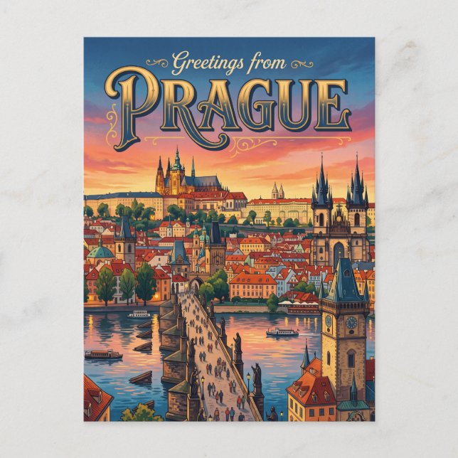 Postal Praga Chequia (Anverso)