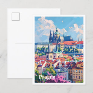 Postal Praga City República Checa Viajes de arte