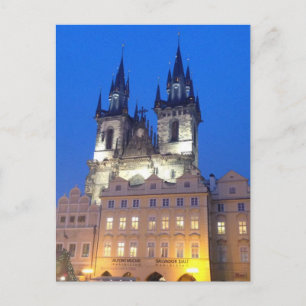 Postal Praga de noche